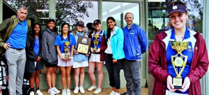 The Chamblee Lady Bulldogs golf team (left) repeated as the DCSD County Girls' Golf Champions. Chamblee's Catherine Hanson (right) carted home the medlist honors.