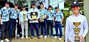 The Dunwoody Wildcats boys' golf team (left) picked up a 14th consecutive DCSD Boys' County Golf Championship. Dunwoody's Bradley Stone (right) shot the only round under 80, a 76, to win the boys' medalist honors. 