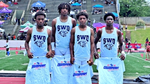 The Panthers' 4x200-meter relay team set a new state record of 1:25.13 to win the gold. The team consisted in no particular order TAyloer Anderson, Xzaviah Taylor, Xavier Turner and Therrian Alexander III.
