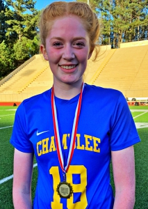 Chamblee's Alex Gilboa played well in the middle for Chamblee and had an assist to earn MVP honors in the girls' championship game. 