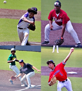 Some action from the 14th Annual DCSD Junior All-Star Classic including (clockwise from top left) Ronald Hunter (Miller Grove), Calvin Carter (M.L. King), Lawrence Reeves (Clarkston and Jacob Arnberger (Lakeside) and Sam Dale (Dunwoody).  (Photos by Mark Brock)