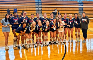 The Dunwoody Lady Wildcats went undefeated at 5-0 losing just one set to take the Spikefest Gold Bracket title on Saturday. 