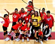 The Stone Mountain Lady Pirates won a close three-set match taking the tiebreaker 16-14 to in the title match against McNair to win the Bronze Bracket title. (Photo by Lester Wright)