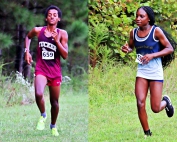 Tucker's Abdeleselam Kerebo (left) and Southwest DeKalb's Janiyah McCoy (right) were the individual winners at the DCSD meet at Arabia Mountain on Tuesday. (Photos by Mark Brock)