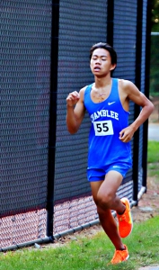 Chamblee's Ryan Shimabukuro ran to the individual title of the 2023 JV Girls Cross Country County Championship as the Bulldogs won their second ever JV championship. (Photo by Mark Brock)