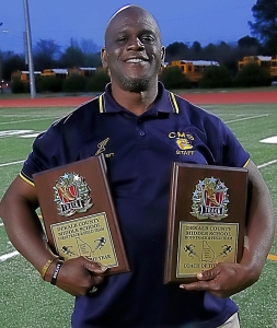 Chamblee Middle School track and football coach Terrance Jett is being honored this weekend at the HBCU Paying It Forward Gala in Houston, TX. (Photo by Mark Brock)