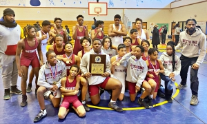 The Bethune Lions won eight weight classes to bring home the 2024 DCSD Middle School Wrestling Championships' title. (Courtesy Photo)