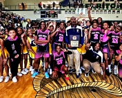 The Chapel Hills Middle School Lady Panthers finished the program's second undefeated championship season with a 40-29 victory over the Champion Lady Chargers in the DeKalb County Middle School Girls' Basketball Championship game. (Photo by Curtis Jones)