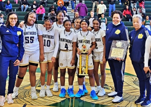 The Southwest DeKalb Lady Panthers completed a back-to-back winners of the DeKalb Co. Junior Varsity Girls' Basketball Championships. (Photo by Ozzie Harrell)
