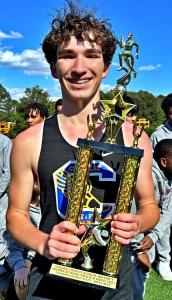 Chamblee's Ethan Brachman won MVP for his contributions in individual competition and anchoring the 4x400-meter relay team. (Photo by Mark Brock)