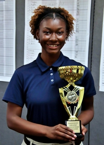 Arabia Mountain's Avah Allen became the second Arabia Mountain girls' champion and first since Mariah Kuranga won back-to-back titles in 2014-15 with here 18-hole total of 91. (Photo by Mark Brock)
