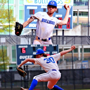 Chamblee's James Morton (top) and Robbie Berkman (bottom) combined for a no-hitter in a 7-2 Region 4-5A series opening win over the Martin Luther King Jr. Lions. (Photos by Mark Brock)