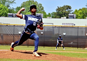 Redan pitcher AJ Holloway threw a complete game shutout in the series opening 9-0 win over Fellowship Christian in the Class 2A baseball state playoffs. (Photo by Mark Brock)