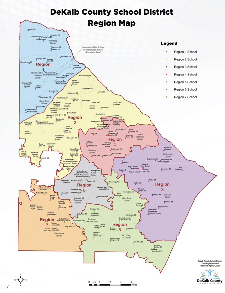DCSD Regions Map