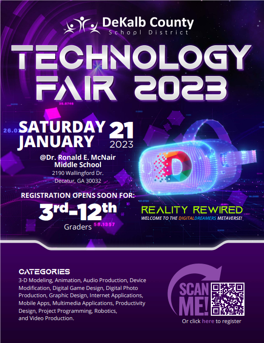 2023 technology fair registration flyer